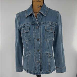 J. Jill Classic Blue Denim Jacket